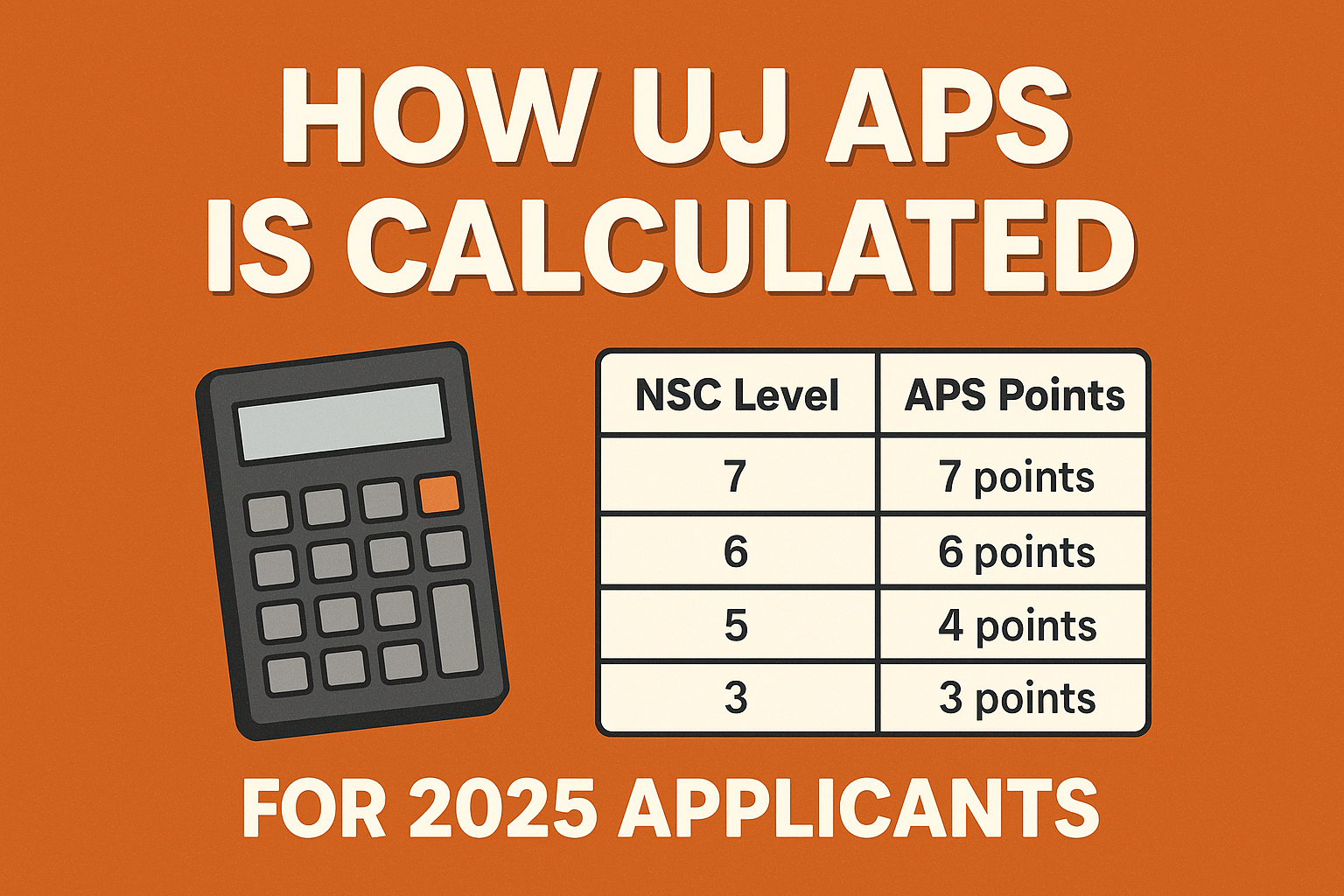 How UJ APS is calculated